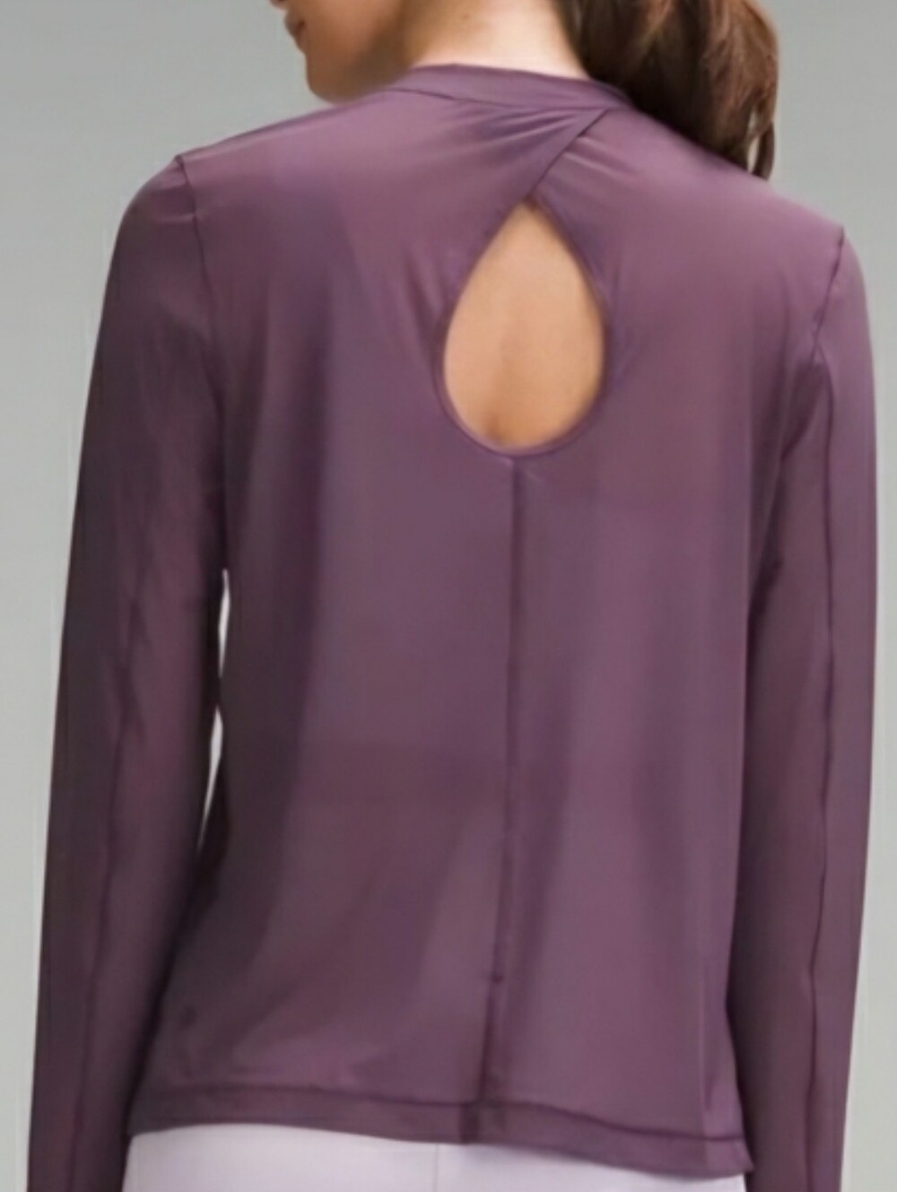 Lululemon Keyhole Mesh Long-Sleeve Shirt In Grape Thistle Size 12